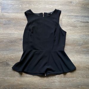 DYNAMITE | Black Peplum Sleeveless Blouse